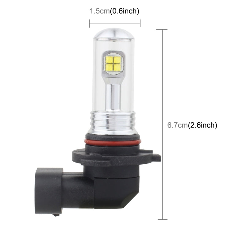 2 PCS  9006 40W 800 LM 6000K 8 LEDs Car Fog Lights, DC 12V(White Light)