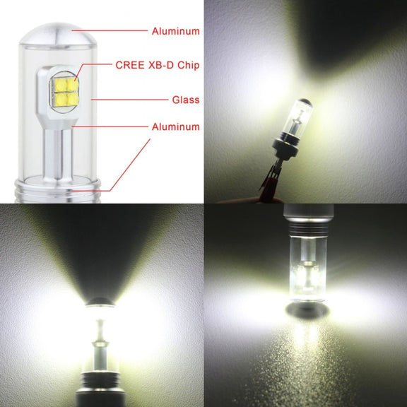 2 PCS  9006 40W 800 LM 6000K 8 LEDs Car Fog Lights, DC 12V(White Light)