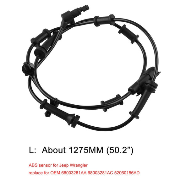 Car Front ABS Wheel Speed Sensor 68003281AC for 2007-2018 Jeep Wrangler JK