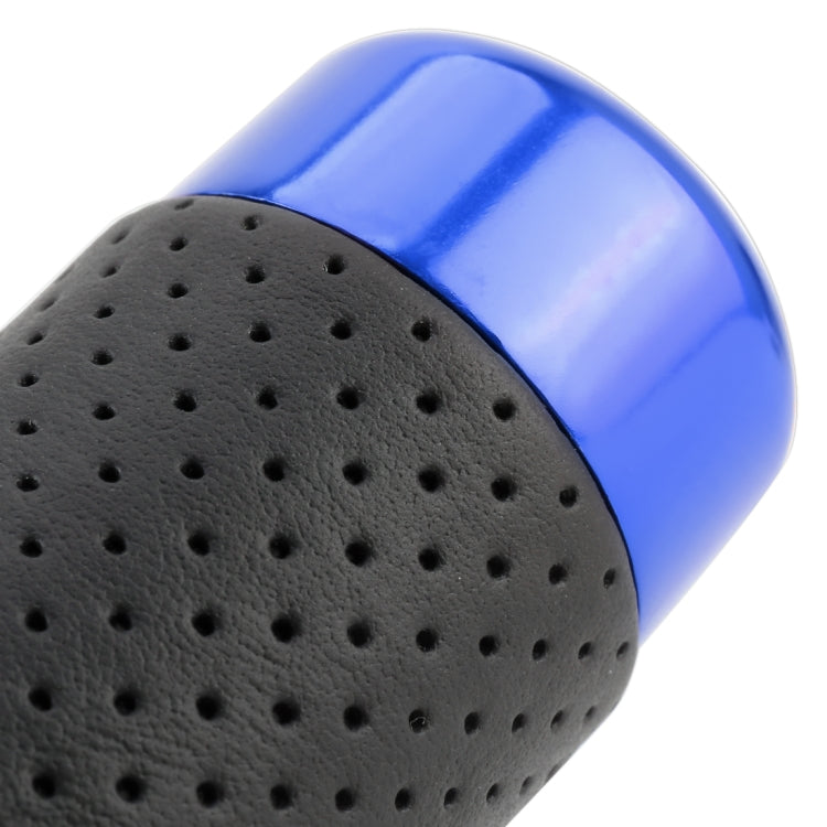 Metal Leather Long Column Car Shift Knob, Size: 18x3.3cm (Blue)