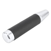 Metal Leather Long Column Car Shift Knob, Size: 18x3.3cm (Silver)