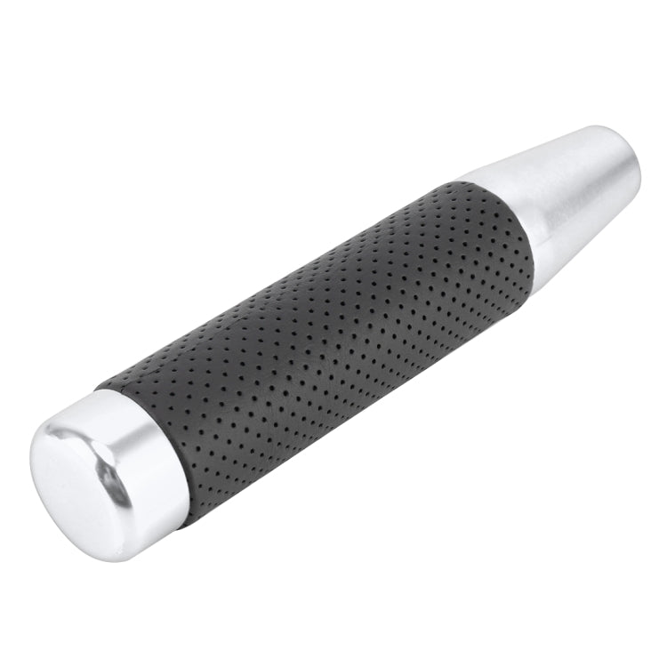 Metal Leather Long Column Car Shift Knob, Size: 18x3.3cm (Silver)