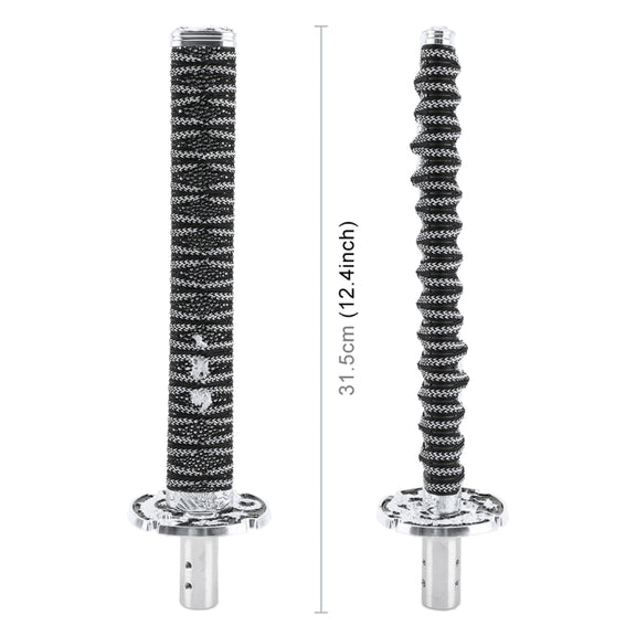 Universal Samurai Shape Manual or Automatic Gear Shift Knob, Length: 31.5cm (Silver)