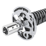 Universal Samurai Shape Manual or Automatic Gear Shift Knob, Length: 31.5cm (Silver)