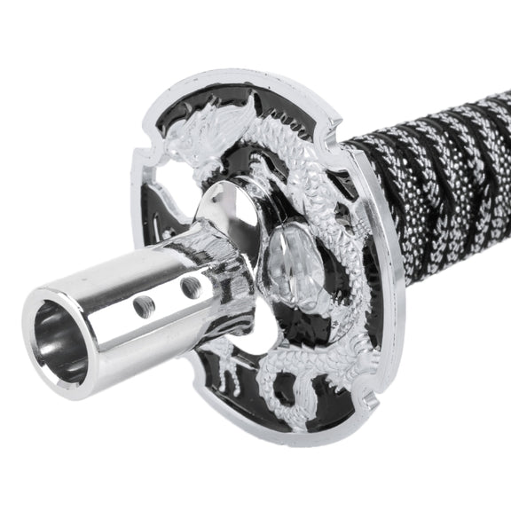 Universal Samurai Shape Manual or Automatic Gear Shift Knob, Length: 31.5cm (Silver)