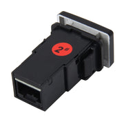 Car Fog Light Lamp Indicator 5 PIN On and Off Button Switch Control 4 Cable Auto Car Fog Light 5 Pin Switch On-Off Button Switch for Toyota, Small Size: 5*2.2*1.7cm(Yellow Light)
