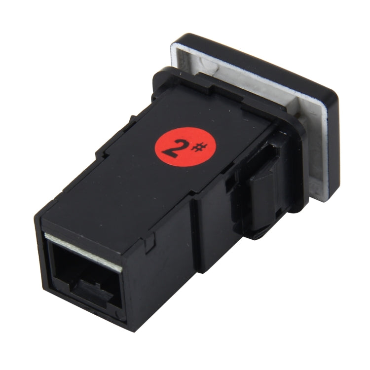 Car Fog Light Lamp Indicator 5 PIN On and Off Button Switch Control 4 Cable Auto Car Fog Light 5 Pin Switch On-Off Button Switch for Toyota, Small Size: 5*2.2*1.7cm(Yellow Light)