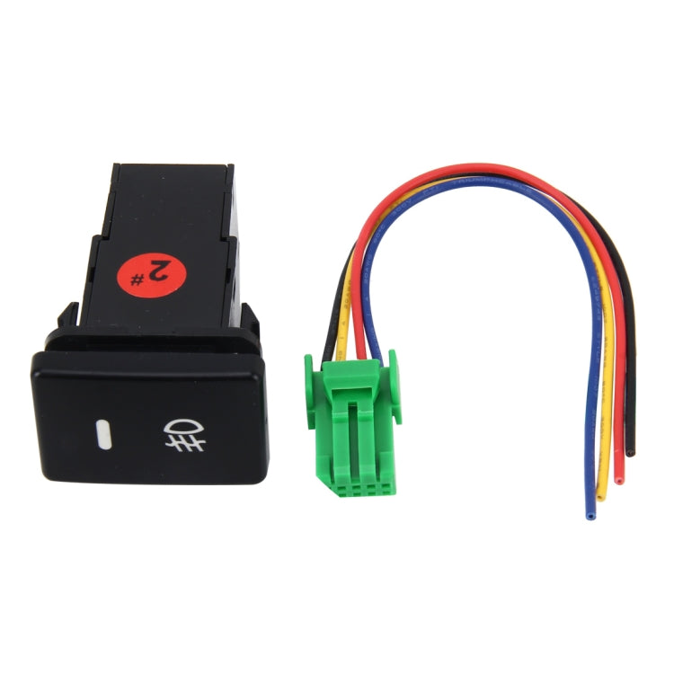 Car Fog Light Lamp Indicator 5 PIN On and Off Button Switch Control 4 Cable Auto Car Fog Light 5 Pin Switch On-Off Button Switch for Toyota, Small Size: 5*2.2*1.7cm(Yellow Light)