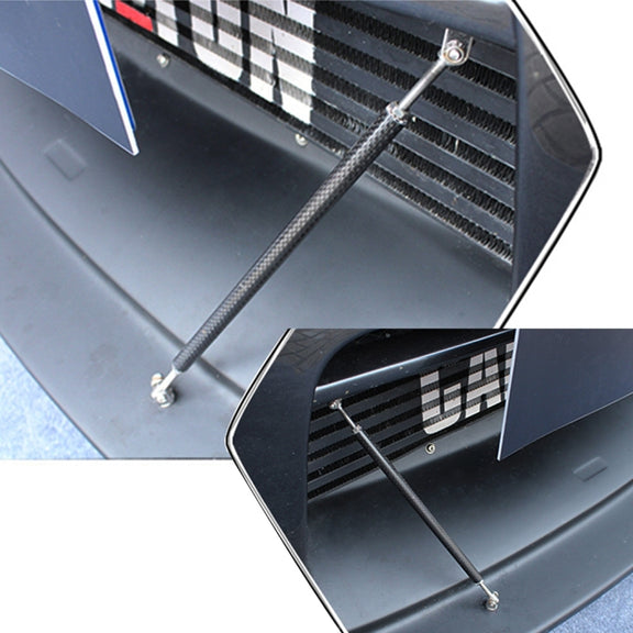 2 PCS Car Modification Large Surrounded By The Rod Telescopic Lever Front and Rear Bars Fixed Front Lip Back Shovel Adjustable Small Rod, Length: 15cm(Silver)