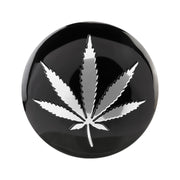 4 PCS Car-Styling Silver Leaves Pattern Metal Wheel Hub Decorative Sticker, Diameter: 5.8cm