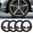 4 PCS Car-Styling Alien Pattern Metal Wheel Hub Decorative Sticker, Diameter: 5.8cm - Decorative Sticker by PMC TechLife | Online Shopping South Africa | PMC TechLife