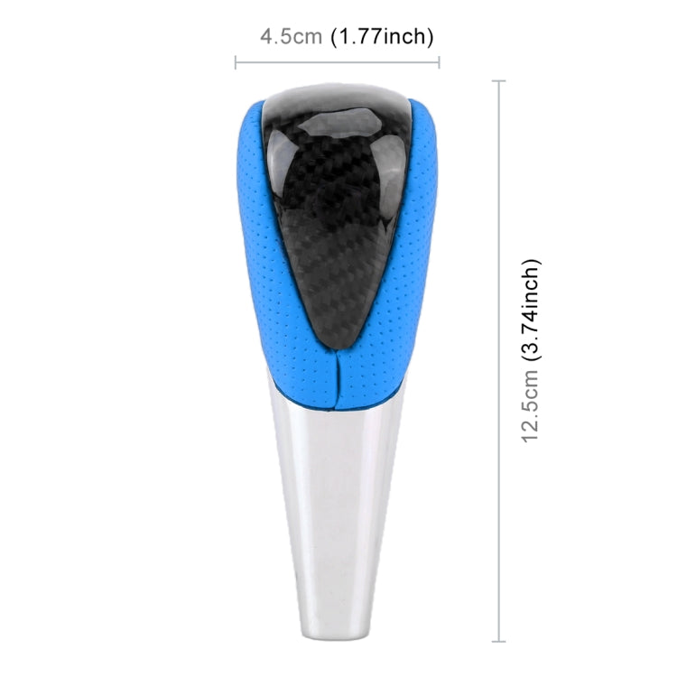Universal High Carbon Fiber Texture Leather Hole Pattern Car Gear Shift Knob Modified Shifter Lever Knob