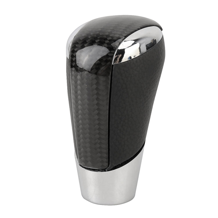 Universal Carbon Fiber Texture Leather Hole Pattern Car Gear Shift Knob Modified Shifter Lever Knob