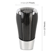 Universal Carbon Fiber Texture Leather Hole Pattern Car Gear Shift Knob Modified Shifter Lever Knob