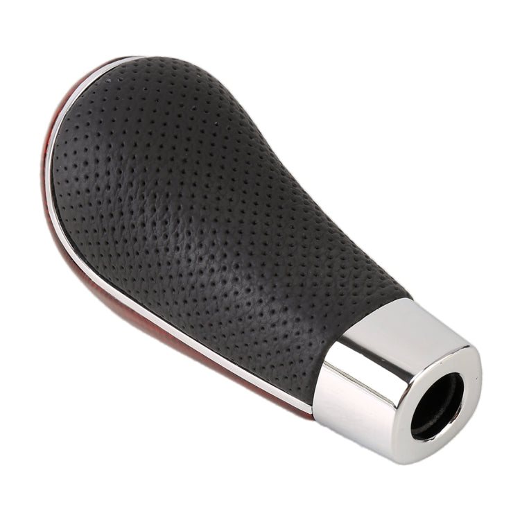 Universal Carbon Fiber Texture Leather Hole Pattern Car Gear Shift Knob Modified Shifter Lever Knob