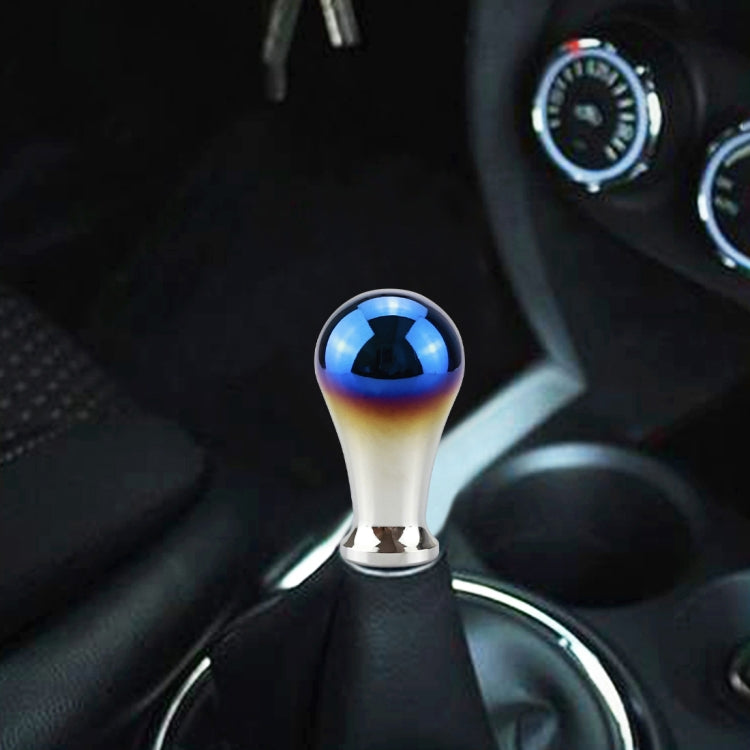 Universal Vehicle Car Blue Screwed Aluminum Alloy Gear Shifter Lever Manual Automatic Shift Knob Adapter