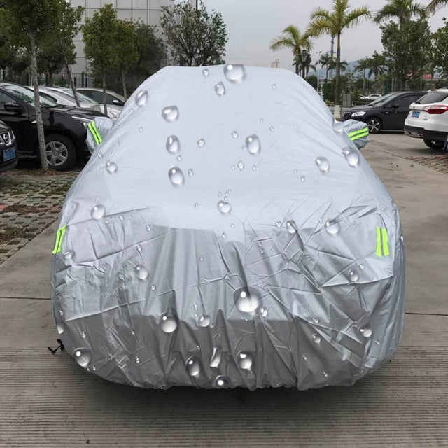 PEVA Anti-Dust Water-resistant Sunproof SUV Car Cover with Warning Strips, Fits Cars up to 5.1m(199 inch) in Length