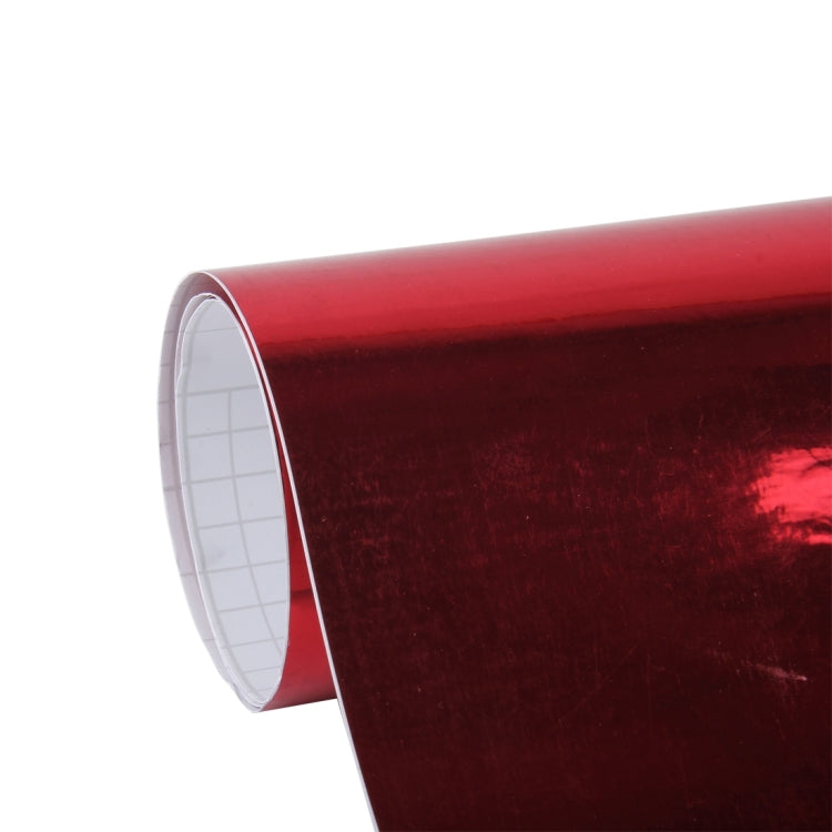 1.52m �� 0.5m Electroplating Car Auto Body Decals Sticker Self-Adhesive Side Truck Vinyl Graphics(Red)