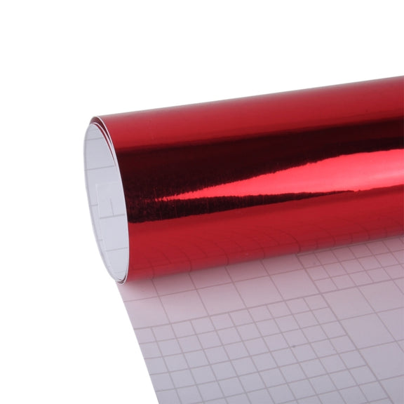 1.52m �� 0.5m Electroplating Car Auto Body Decals Sticker Self-Adhesive Side Truck Vinyl Graphics(Red)