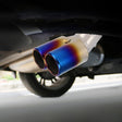 Universal Car Styling Stainless Steel Curved Double Outlets Exhaust Tail Muffler Tip Pipe(Blue) - free shipping - PMC TechLife - Order now!