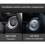 3D Aluminum Alloy Engine Start Stop Push Button Cover Trim Decorative Sticker for Mazda CX4 / CX5 / Axela / ATENZA(Blue)
