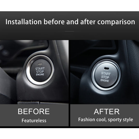 3D Aluminum Alloy Engine Start Stop Push Button Cover Trim Decorative Sticker for Mazda CX4 / CX5 / Axela / ATENZA(Blue)