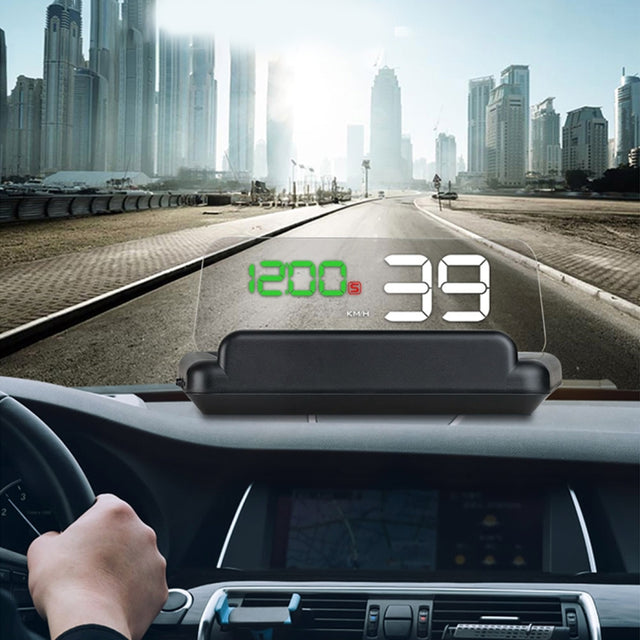 T900 Car GPS HUD Virtual HD Reflection Board Head-up Display, Speed & Driving Distance / Time Display, Over Speed & Voltage & Low Voltage Alarm, Fatigue Driving(Green)