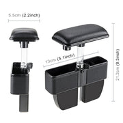 Universal Car Multi-functional Console Side Pocket Seat Gap Side Storage Box with Elbow Support Pad(Black)