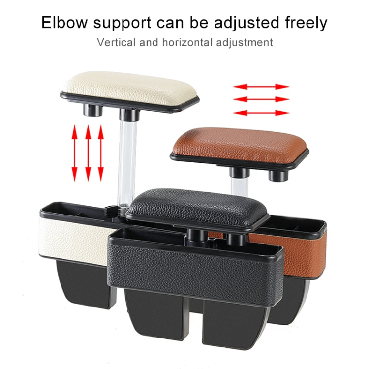Universal Car Multi-functional Console Side Pocket Seat Gap Side Storage Box with Elbow Support Pad(Black)