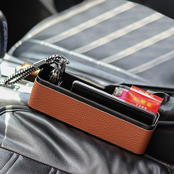 Universal Car Multi-functional Console Side Pocket Seat Gap Side Storage Box (Brown)