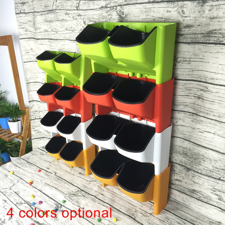 PP Planter Flower Pot Wall Hanging Garden Hanging Stackable Garden Supplies(Red)