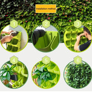 PP Planter Flower Pot Wall Hanging Garden Hanging Stackable Garden Supplies(Red)
