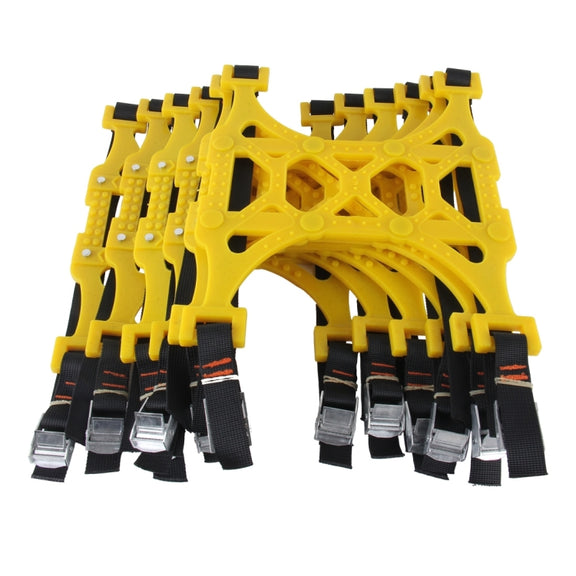 6 PCS Car Snow Tire Anti-skid Chains Yellow Chains For Family Car