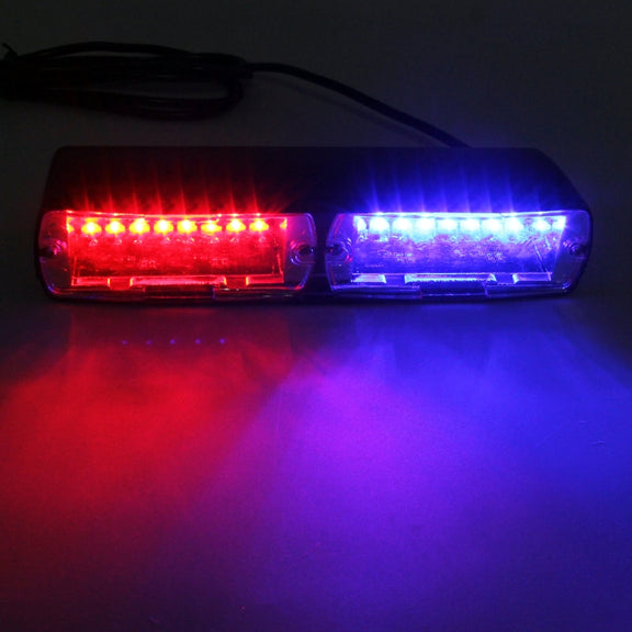 DC 12V 4.2W 16LEDs Crystal Lamp Beads Car Windshield Warning Lamp 18 Flash Patterns(Adjustable)