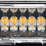 DC 12V 4.2W 16LEDs Crystal Lamp Beads Car Windshield Warning Lamp 18 Flash Patterns(Adjustable)