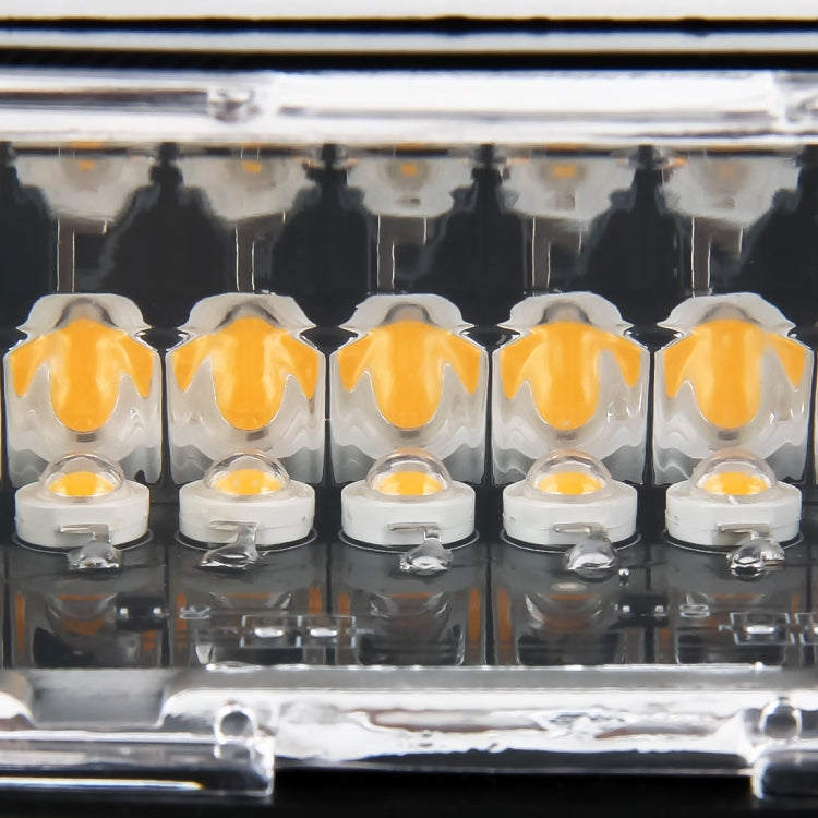 DC 12V 4.2W 16LEDs Crystal Lamp Beads Car Windshield Warning Lamp 18 Flash Patterns(Adjustable)