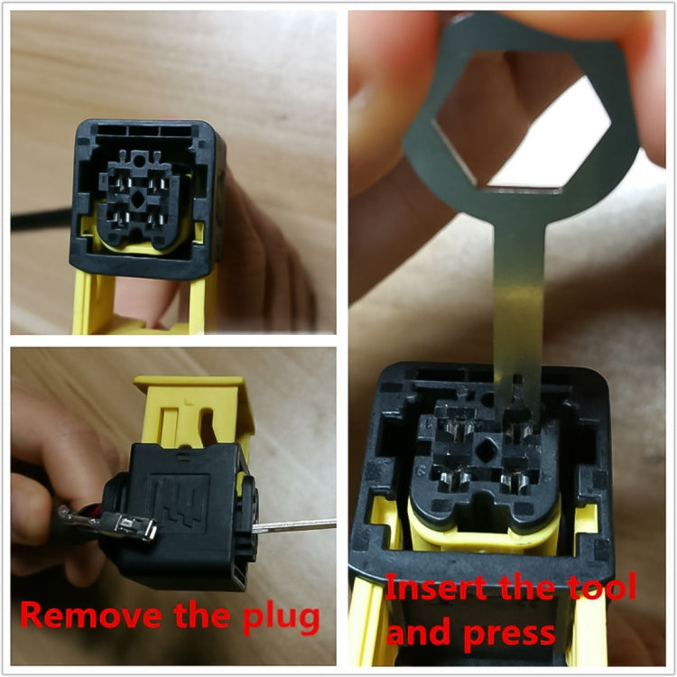 3 PCS Auto Car Rubberized Plug Circuit Board Wire Harness Terminal Extraction Pick Connector Crimp Pin Back Needle Remove Tool (Black)