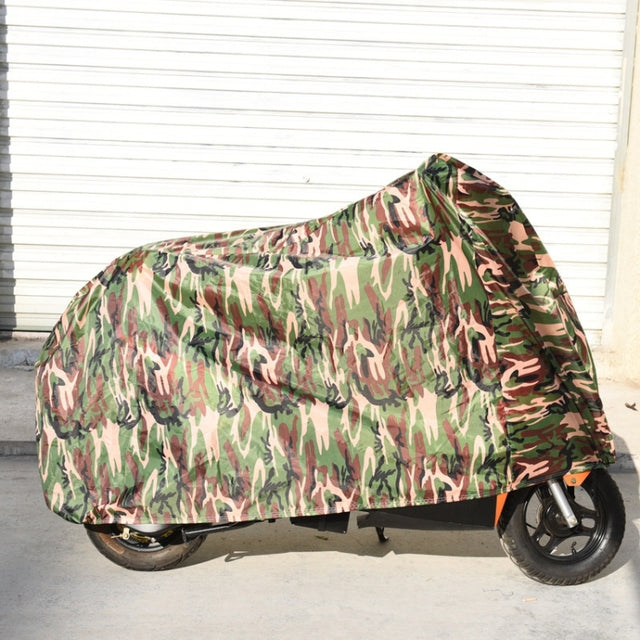 190T Polyester Taffeta All Season Water-resistant Sun Motorcycle Mountain Bike Cover Dust & Anti-UV Outdoor Camouflage Bicycle Protector, Size: XL