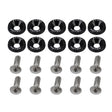 10 PCS Car Modified Screw Gaskets Bodywork Stainless Steel Gasket Bolts, Diameter: 19mm(Black) - Nuts & Bolts by PMC TechLife | Online Shopping South Africa | PMC TechLife | Buy Now Pay Later Mobicred