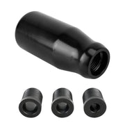 Universal Car Modified Gear Shift Knob Solid Color Smooth Auto Transmission Shift Lever Knob with Three Rubber Covers(Black)
