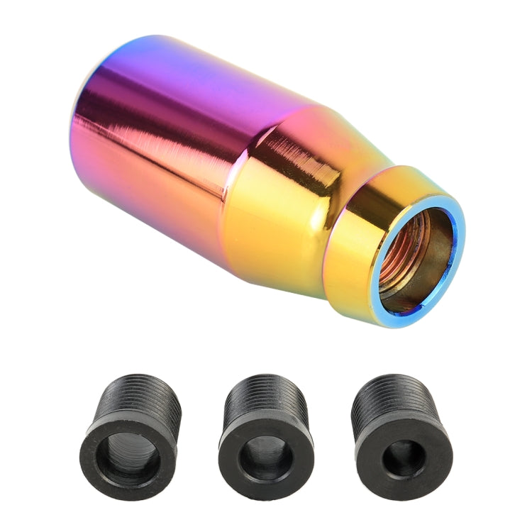 Universal Car Modified Gear Shift Knob Solid Color Smooth Auto Transmission Shift Lever Knob with Three Rubber Covers (Colour)