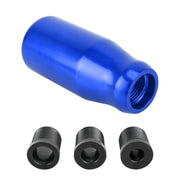 Universal Car Modified Gear Shift Knob Solid Color Smooth Auto Transmission Shift Lever Knob with Three Rubber Covers(Blue)