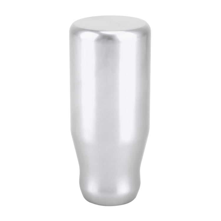 Universal Car Modified Gear Shift Knob Solid Color Smooth Auto Transmission Shift Lever Knob with Three Rubber Covers(Silver)
