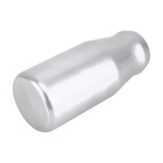 Universal Car Modified Gear Shift Knob Solid Color Smooth Auto Transmission Shift Lever Knob with Three Rubber Covers(Silver)