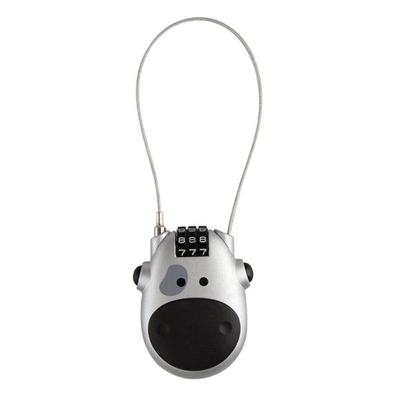 JASIT Portable Multifunction Cute Cow Travel Luggage Password Lock