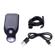 3W 240LM USB Solar Energy Motorcycle / Bicycle Front Light (White)