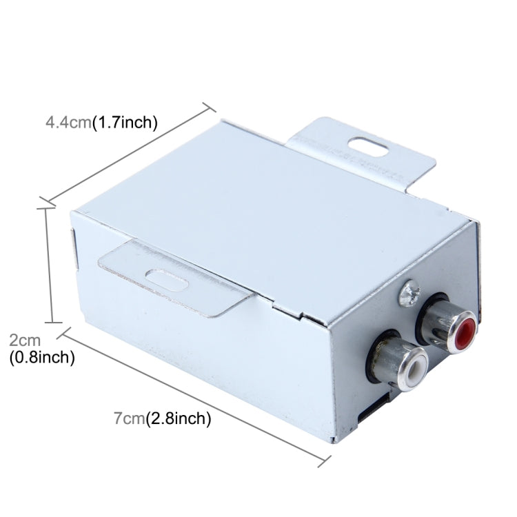 FH-203 12V Vehicle Car Audio Amplifier Noise Filter RCA Plug Loop Isolator for DVD Stereos