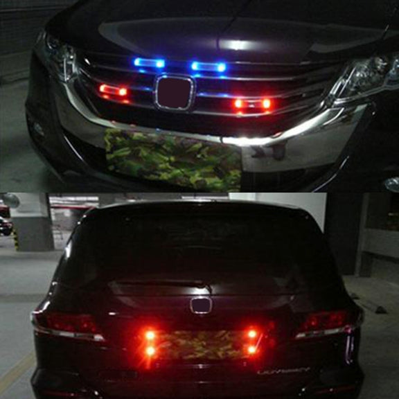 Car Styling Solar Warning Flash LED Anti-collision Decorative Light(Colorful Light)