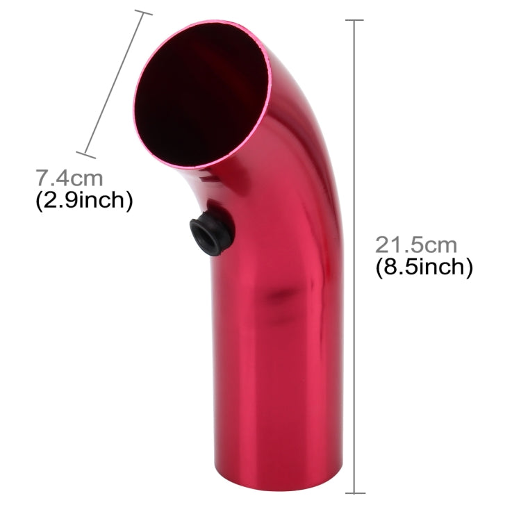 Universal  Air Intake Pipe Super Power Flow Air Intakes Short Cold Racing Aluminium Air Intake Pipe Hose with Cone Filter Kit System (Red)