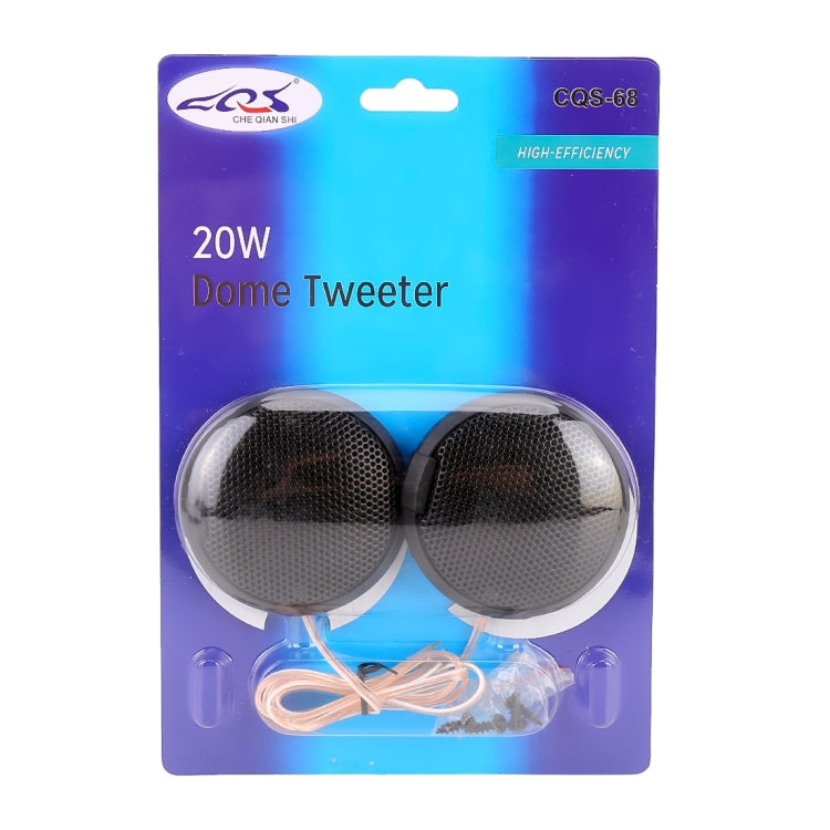 2 PCS CQS-68 20W 105dB Car Dome Tweeter Audio Loudspeaker Treble Speaker